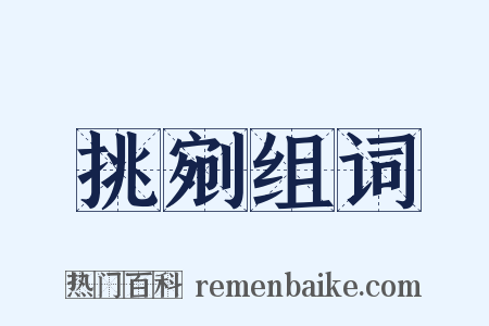 挑剜组词是什么意思的图片